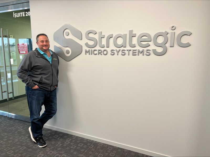 SMS founder at office